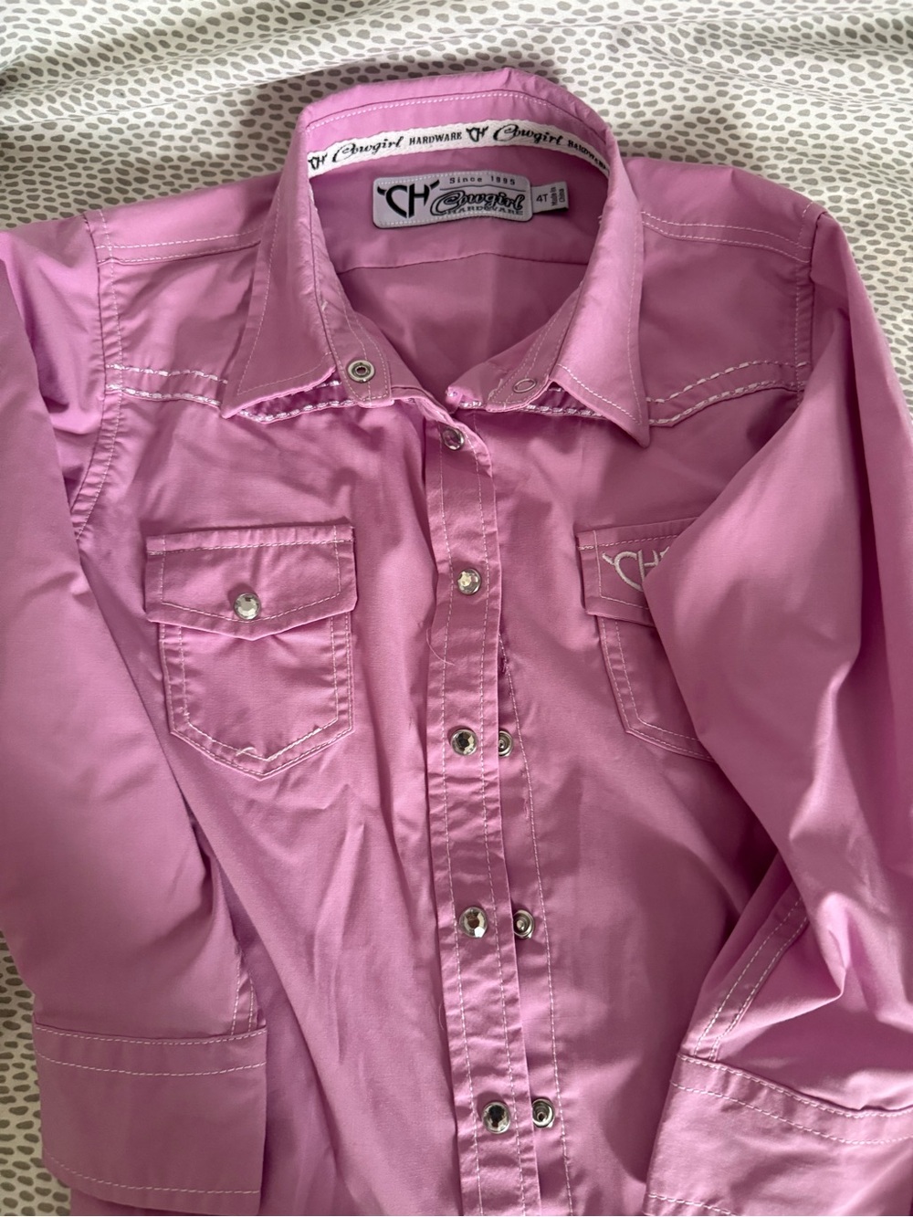 Cowgirl Hardware Girls' Pink Pearl Snap Western Shirt